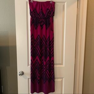 Geometric pattern maxi dress